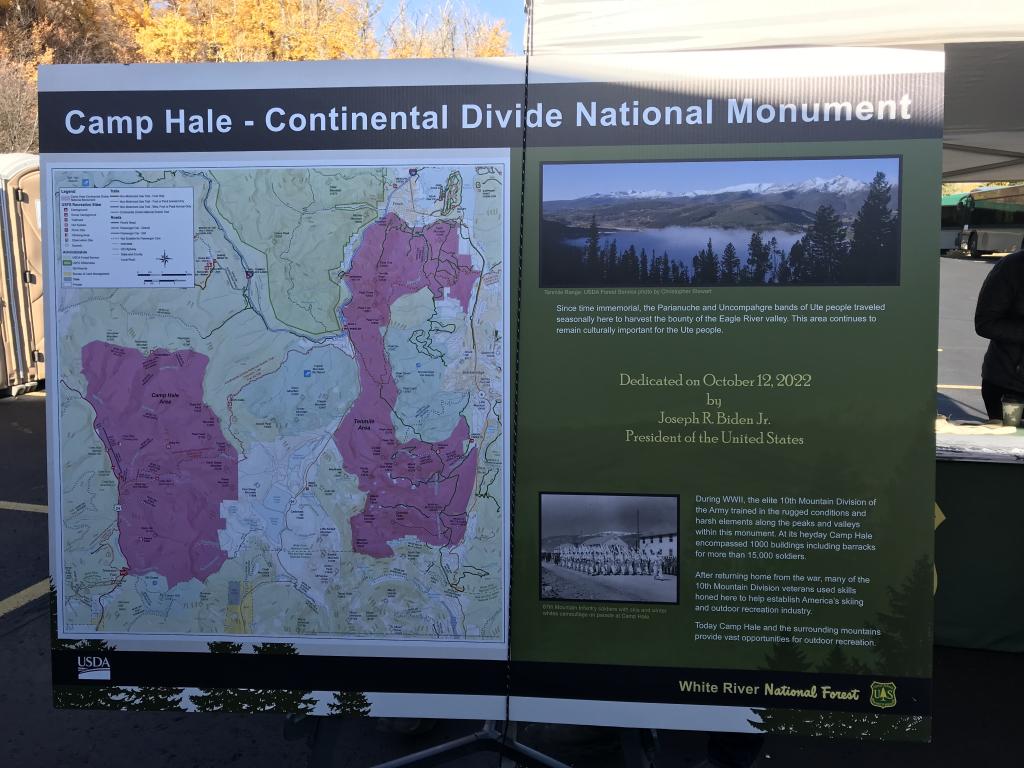 map of camp hale - continental divide